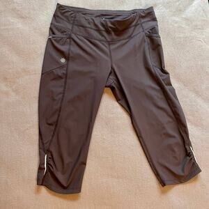 Athleta Leggings Womens Size Medium Black Back Zipper Pockets